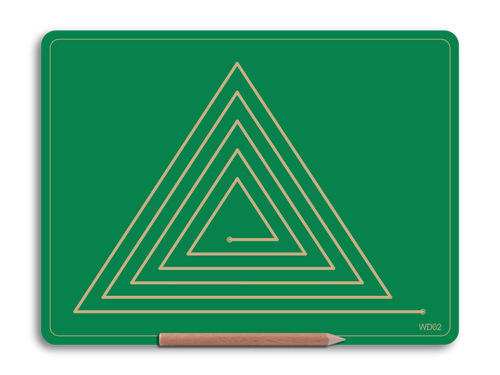 Wooden Triangle Doodle Board for Midline crossing