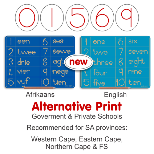 Wooden Number & Word Combo 1 to 10 - Alt Print