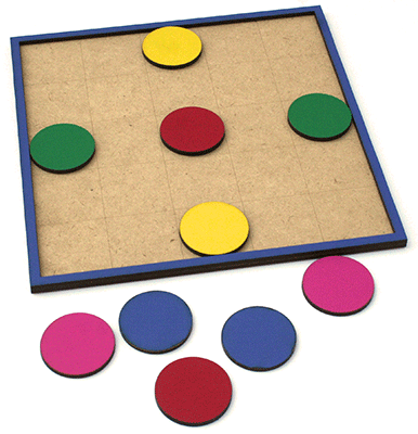 Wooden Counter board with 10 counters