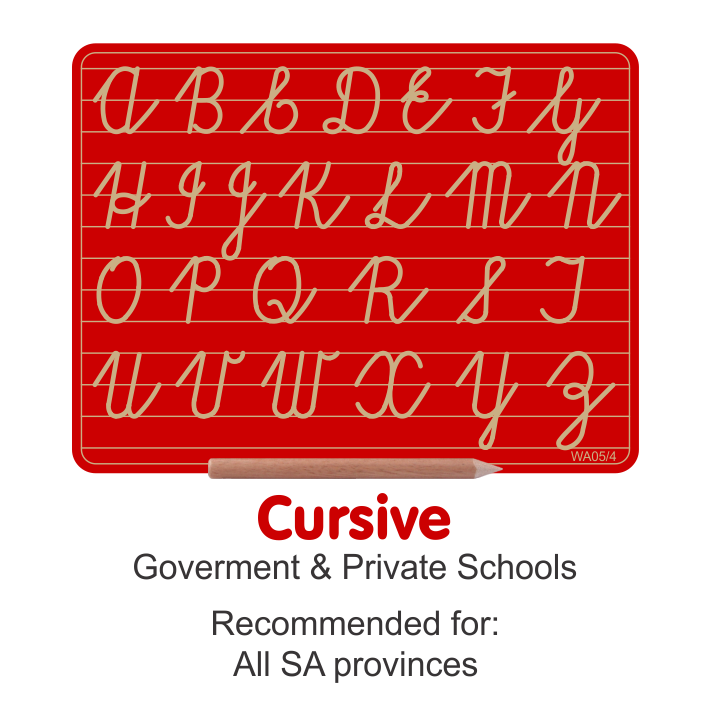 Wooden Alphabet Board - Capital letters in Cursive – WriteRight