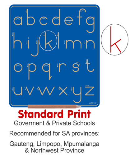 Wooden Alphabet Board - Lower case - Std Print