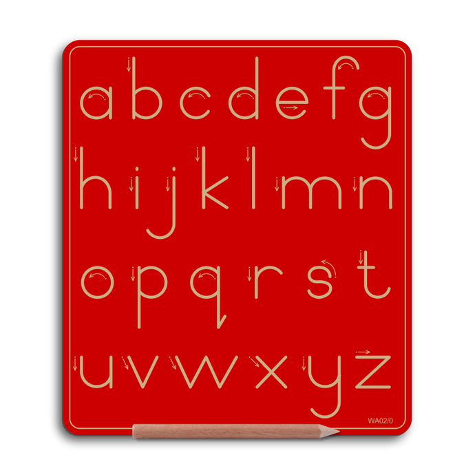 Wooden Alphabet Board - Lowercase - Alt Print