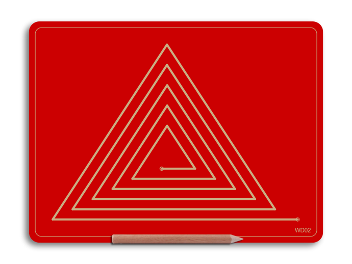 Wooden Triangle Doodle Board for Midline crossing