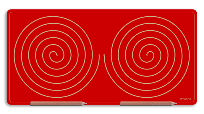 Wooden Double Spiral Doodle Board for Bilateral integration