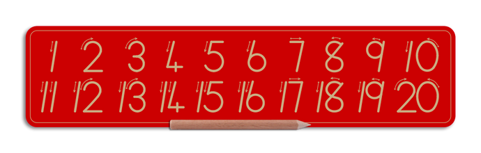 Wooden Numbers board 1 to 20