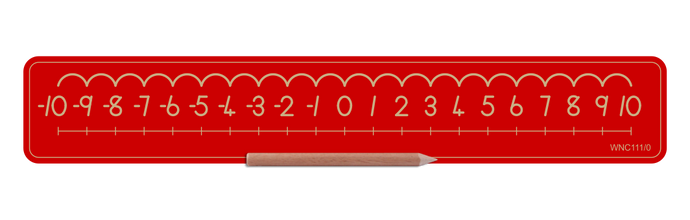 Wooden Number Board  -10 to 0 and 0 to 10 - Std Print
