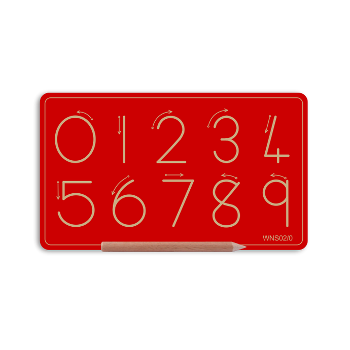 Wooden Number Board  0 to 9 in Alt Print